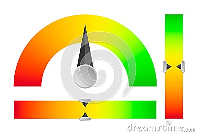 Indicator from critical level to stable Vector Illustration