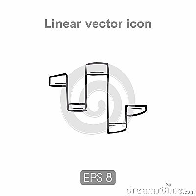 Indicators in the form of sliders interconnected Stock Photo