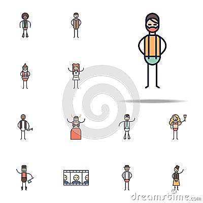 indie musician icon. Linear musical genres icons universal set for web and mobile Stock Photo