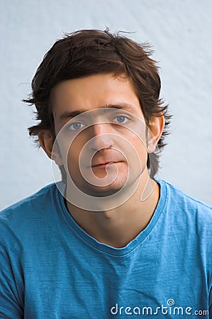 The indifferent young man Stock Photo
