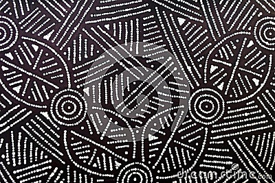 Indigenous Australian art Dot painting background Stock Photo