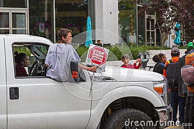 Indigenous citizens protesting Editorial Stock Photo