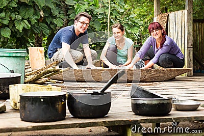 Indigenous Lifestyle In South America Stock Photo