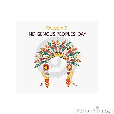 INDIGENOUS PEOPLES DAY vector illustration Vector Illustration