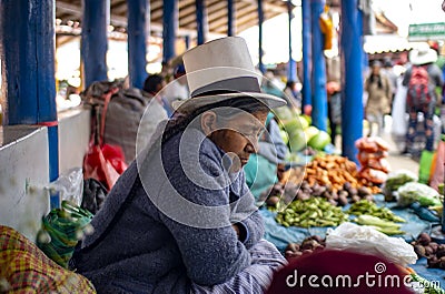 Indigenous senior woman sleeping Editorial Stock Photo