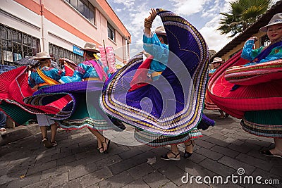 Indigenous women dancing at Corpus Christi parade Editorial Stock Photo