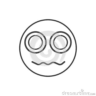 an indignant smiley icon. Element of web for mobile concept and web apps icon. Thin line icon for website design and development, Stock Photo