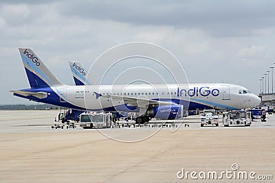 Indigo Airbus A320 Editorial Stock Photo
