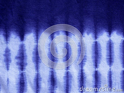 Indigo blue fabric tie dye pattern background. Stock Photo
