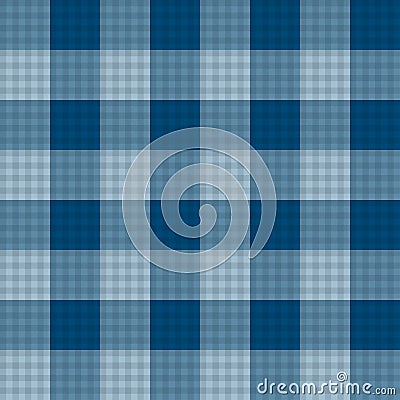 Indigo Blue Tartan Seamless Background. Vector Illustration. Vector Illustration