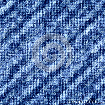 Indigo seamless pattern. Abstract intricate texture fabric. Blue background for design prints. Grunge urban effect. Modern variega Vector Illustration