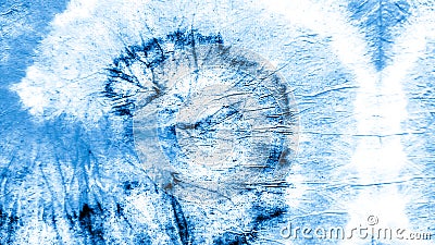 Indigo Spiral Dye Bohemian. Beryl Swirl Watercolor Vintage. Cobalt Ink Chinese Art. White Brush Banner. Navy Hard Grunge. Cerulean Stock Photo