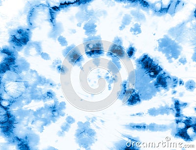 Indigo Tie Dye. Artistic Heart Design. Hippie Stock Photo