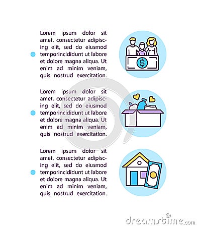 Individual benefits concept icon with text Vector Illustration