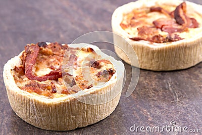 Individual quiche Stock Photo