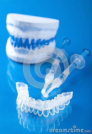 Individual set for teeth whitening Stock Photo