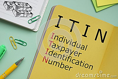 Individual Taxpayer Identification Number is shown using the text Stock Photo