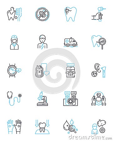 Individualized approach linear icons set. Personalization, Customization, Tailoring, Specificity, Focusing Vector Illustration