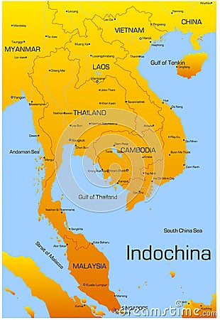 Indochina Vector Illustration