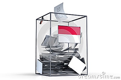 Indonesia - ballot box - election concept Cartoon Illustration