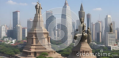 Indonesia, city of Jakarta, National Liberation Monument, a structure representing national pride Stock Photo