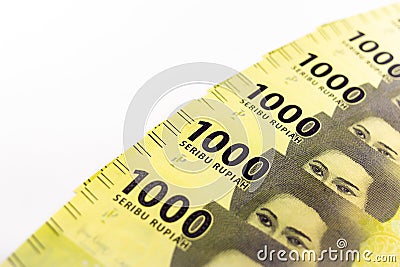 indonesia currency rupiah money cash isolated on white background Stock Photo