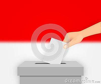 Indonesia election banner background. Template for your design Stock Photo