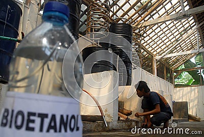 INDONESIA FUEL ALTERNATIVE BIOETHANOL Editorial Stock Photo