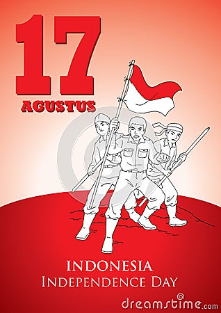 Indonesia Independence Day Vector Illustration