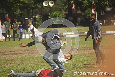 INDONESIA KOPASSUS ARMY MILITARY OFFICER ISIS WAR THREAT TERRORISM Editorial Stock Photo