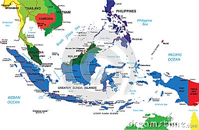 Indonesia map Vector Illustration