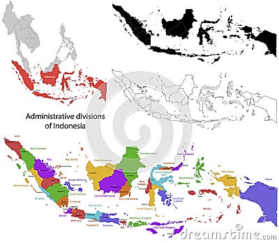 Indonesia map Stock Photo