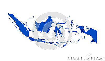 Indonesia map - Unitary State of the Republic of Indonesia Vector Illustration