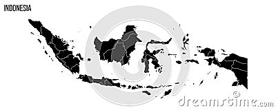 Indonesia political map of administrative divisions Stock Photo