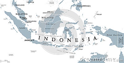 Indonesia political map Vector Illustration