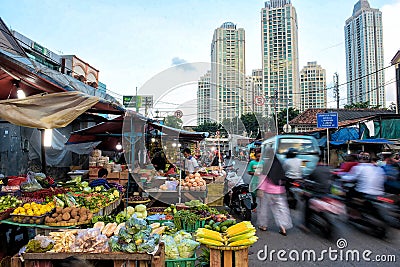 Indonesia Traditional Market Editorial Stock Photo