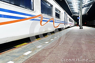 Indonesia train station Stock Photo