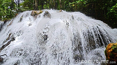 Indonesia waterfall at Luwuk Stock Photo