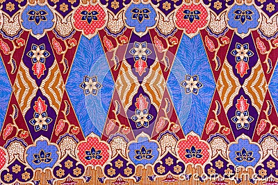 Indonesian Batik Pattern Stock Photo