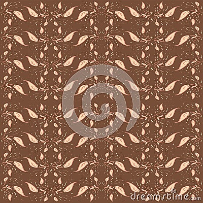 Indonesian batik with plant flower motifs seamless pattern for Wallpaper, whole Cloth, textile, Original From Indonesia Stock Photo