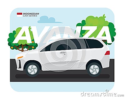 Indonesian Car Series White Toyota Avanza Stock Photo