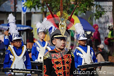 Indonesian carnival to celebrate National Education Day Editorial Stock Photo