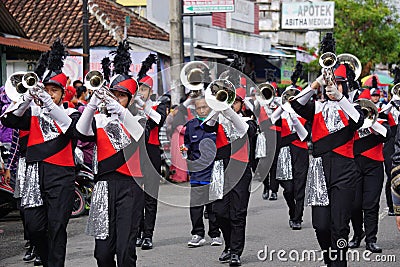 Indonesian carnival to celebrate pancasila day Editorial Stock Photo