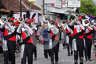 Indonesian carnival to celebrate pancasila day Editorial Stock Photo