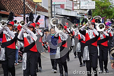 Indonesian carnival to celebrate pancasila day Editorial Stock Photo