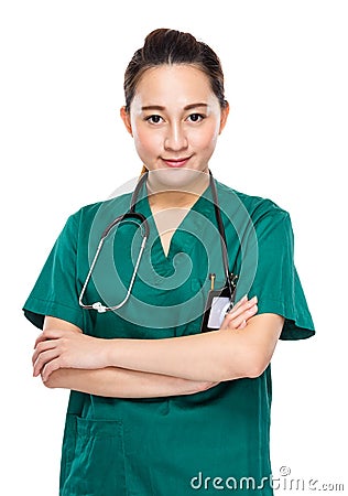 Indonesian Chinese mixed race medical doctor Stock Photo