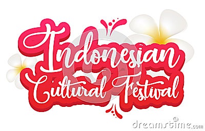 Indonesian cultural festival flat poster vector template Vector Illustration