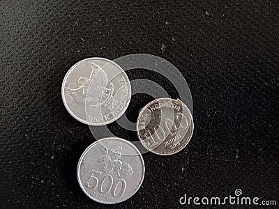 Indonesian currency coins Stock Photo