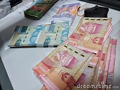 Indonesian currency, Indonesian Rupiah Stock Photo