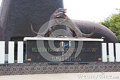 Jakarta, Indonesia, Taman Mini Park - `beautiful Indonesia in miniature`. Museum Komodo. Editorial Stock Photo